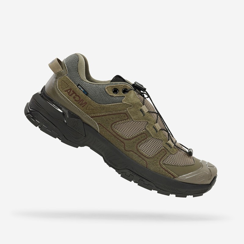Waterproof Trekking Shoes Hard-Rally Mountain Tex AT192 Khaki